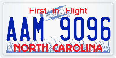 NC license plate AAM9096