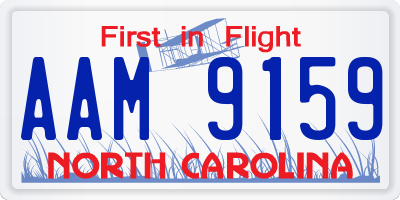 NC license plate AAM9159
