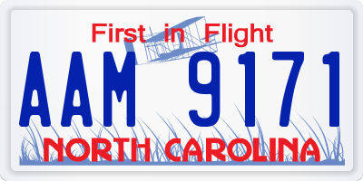 NC license plate AAM9171