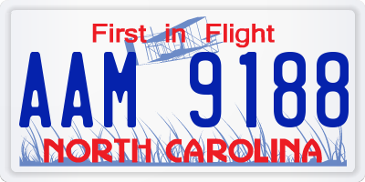 NC license plate AAM9188