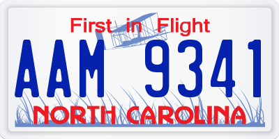 NC license plate AAM9341