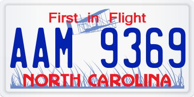 NC license plate AAM9369