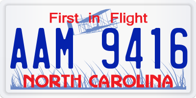 NC license plate AAM9416