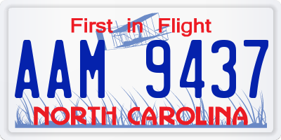 NC license plate AAM9437