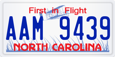 NC license plate AAM9439