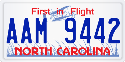 NC license plate AAM9442