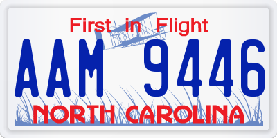 NC license plate AAM9446