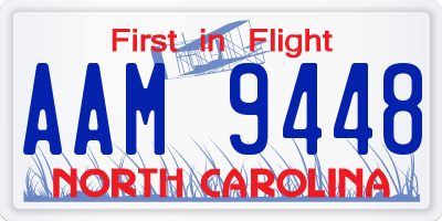 NC license plate AAM9448