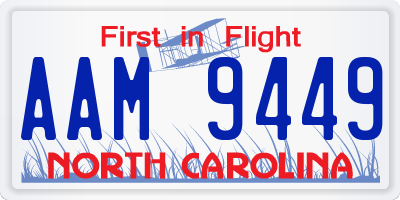 NC license plate AAM9449