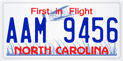 NC license plate AAM9456