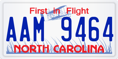 NC license plate AAM9464