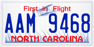 NC license plate AAM9468