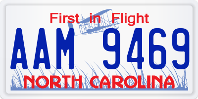 NC license plate AAM9469