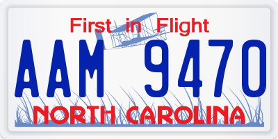 NC license plate AAM9470
