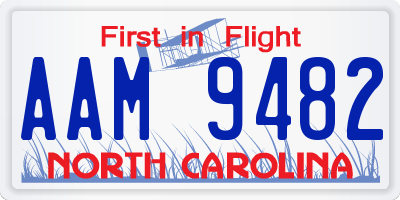 NC license plate AAM9482