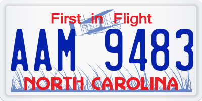 NC license plate AAM9483