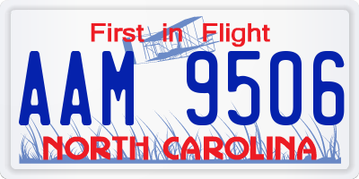 NC license plate AAM9506