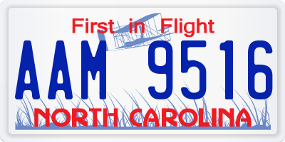 NC license plate AAM9516