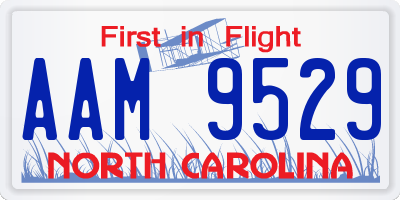 NC license plate AAM9529