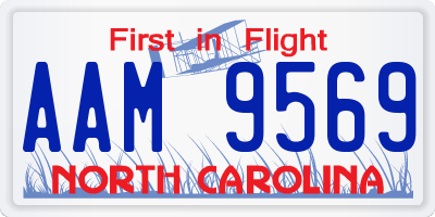 NC license plate AAM9569