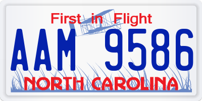 NC license plate AAM9586