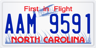 NC license plate AAM9591