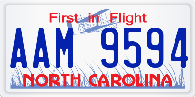 NC license plate AAM9594