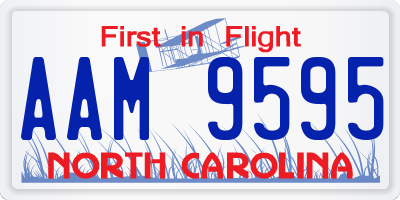 NC license plate AAM9595