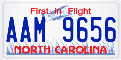 NC license plate AAM9656