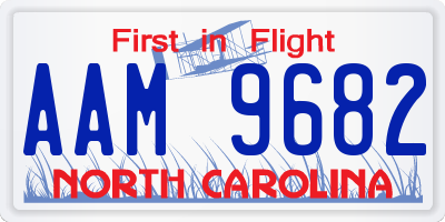 NC license plate AAM9682
