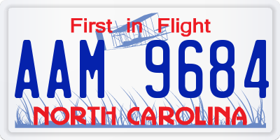 NC license plate AAM9684