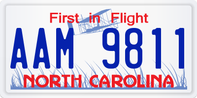 NC license plate AAM9811