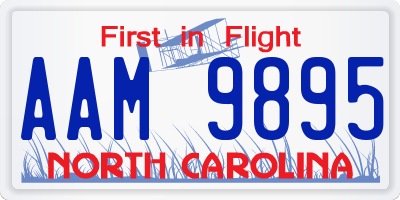 NC license plate AAM9895