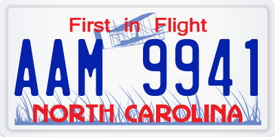 NC license plate AAM9941