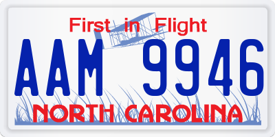 NC license plate AAM9946