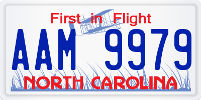 NC license plate AAM9979