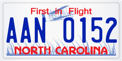 NC license plate AAN0152