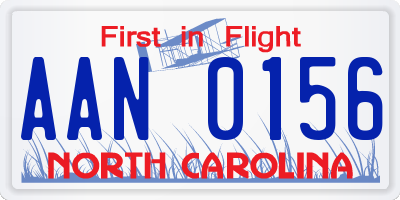 NC license plate AAN0156