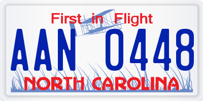 NC license plate AAN0448