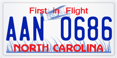 NC license plate AAN0686