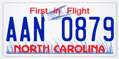 NC license plate AAN0879