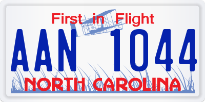 NC license plate AAN1044