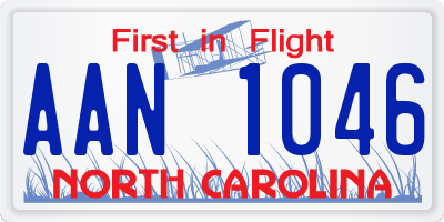 NC license plate AAN1046