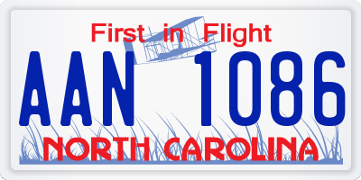 NC license plate AAN1086