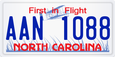 NC license plate AAN1088