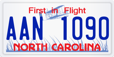 NC license plate AAN1090