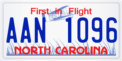 NC license plate AAN1096