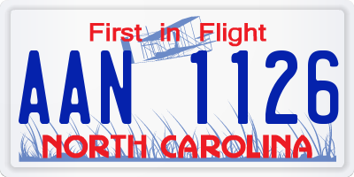 NC license plate AAN1126