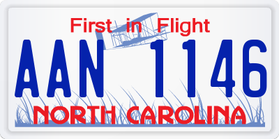 NC license plate AAN1146