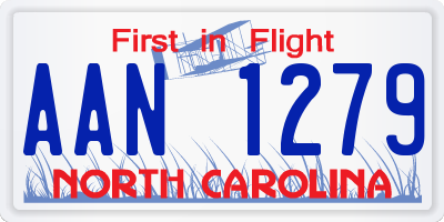 NC license plate AAN1279